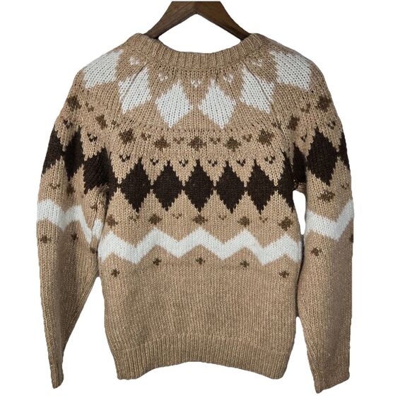 NWT Vero Moda Brown O-Neck Nordic Sweater Small - Picture 8 of 8